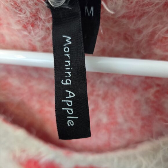 Vintage Morning Apple Fuzzy Sweater w/ Hearts - Picture 5 of 5